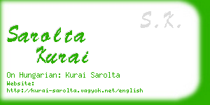 sarolta kurai business card